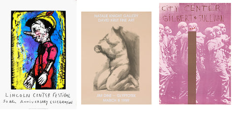 Bundle- 3 Assorted Jim Dine Original Posters