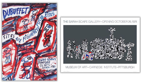 Bundle- 2 Assorted Jean Dubuffet Original Posters