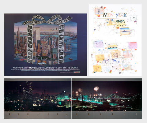 Bundle- 3 Assorted Various Artists New York Vintage Posters