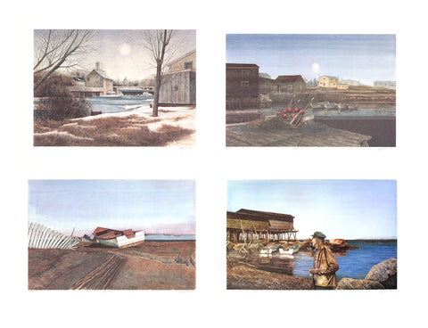 Bundle- 4 Assorted Dwight Baird Signed and Numbered Lithographs