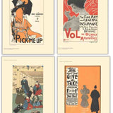 Bundle- 4 Assorted Various Artists Modern Posters 1890 Authentic Lithographs