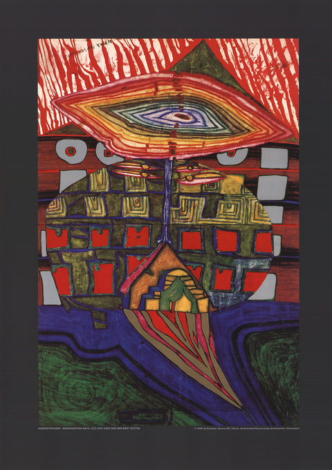 FRIEDENSREICH HUNDERTWASSER The Eye and the Beard of God, 1989