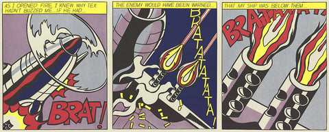 ROY LICHTENSTEIN As I Opened Fire (Triptych), 1997