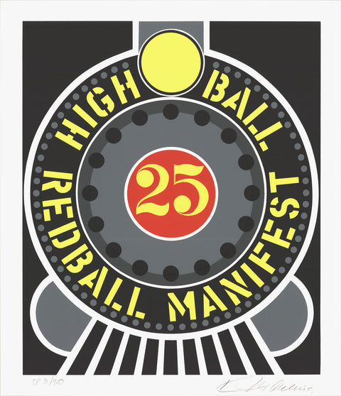 ROBERT INDIANA Highball on the Redball Manifest, 1997 - Signed