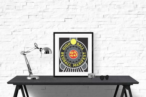 ROBERT INDIANA Highball on the Redball Manifest, 1997 - Signed