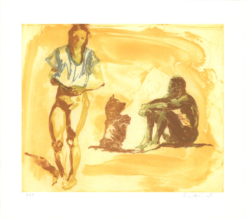 ERIC FISCHL Beach Scene with Poodle, 1997 - Signed