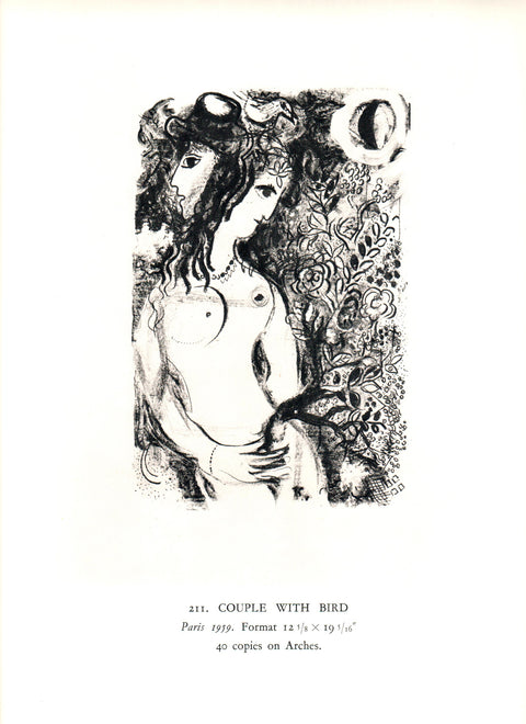 MARC CHAGALL Couple a l'Oiseau, 1963