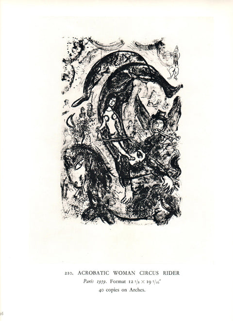 MARC CHAGALL Ecuyere Acrobate, 1963