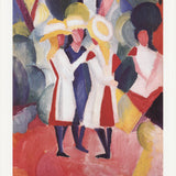 AUGUST MACKE Three Girls With Straw Hats