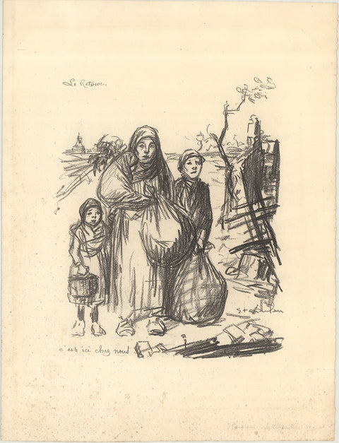 THEOPHILE ALEXANDRE STEINLEN Le Retour, c'est ici chez nous, 1935