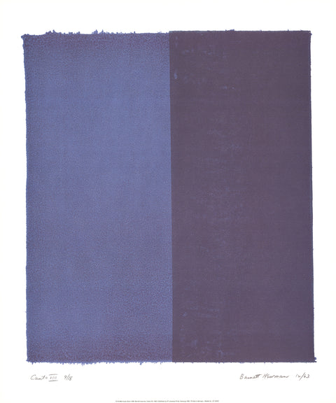 BARNETT NEWMAN Canto VIII, 1998
