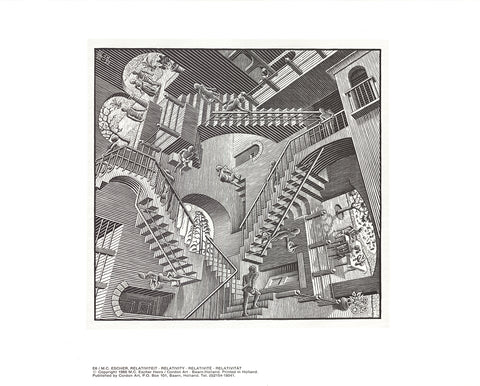 M.C. ESCHER Relativity, 1988