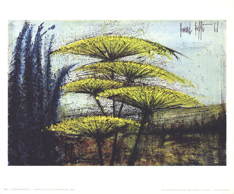 BERNARD BUFFET Angelica and Delphiniums, 1965