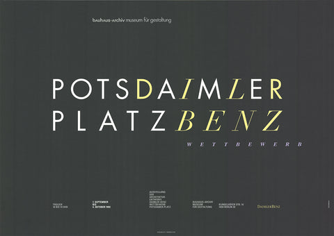 NICOLAUS OTT Potsdamer Platz Benz Competition, 1992