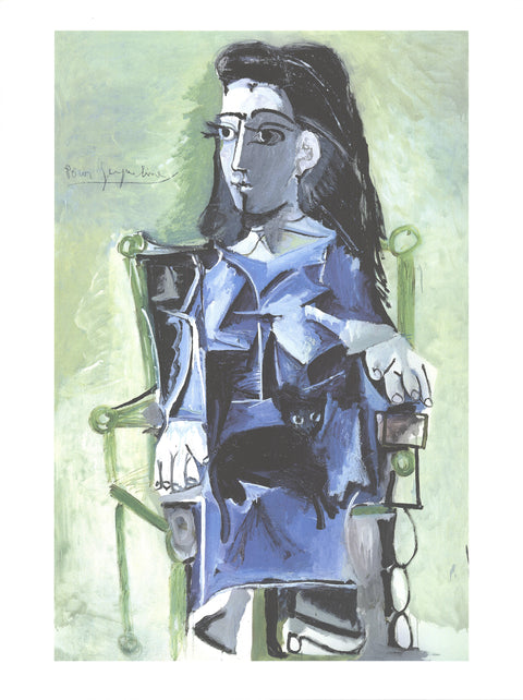 PABLO PICASSO Jacqueline Assie avec son Chat Noir, 2019