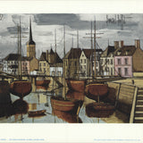 BERNARD BUFFET Les Sables D'Olonne. Le Port a Maree Basse, 1973
