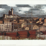 BERNARD BUFFET Marseille, Bateaux Dans Le Vieux-Port, 1973