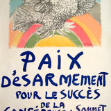 PABLO PICASSO Paix Disarmement-Peace, 1960