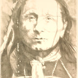 BARBARA SANDLER Portrait of an American Indian (1776-1976), 1975 - Signed