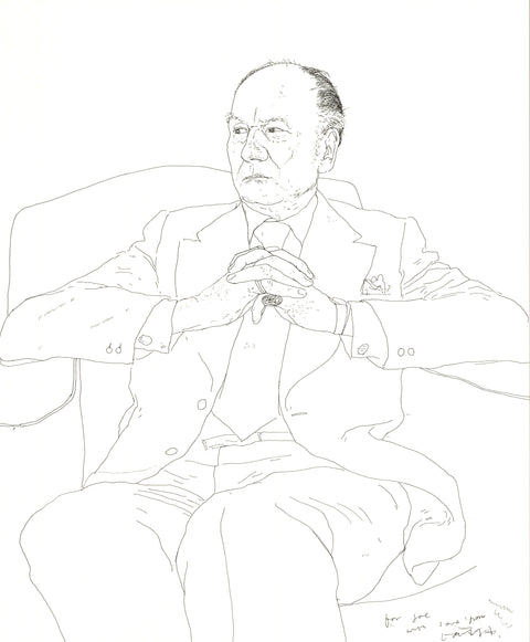 DAVID HOCKNEY Portrait of Sir John Gielgud, 1979