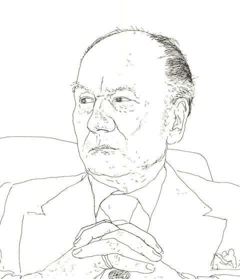 DAVID HOCKNEY Portrait of Sir John Gielgud, 1979