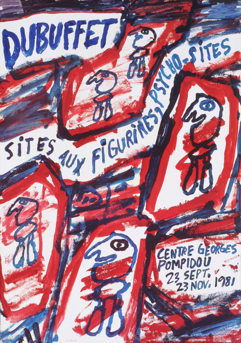 JEAN DUBUFFET Sites aux Figurines Psycho-sites