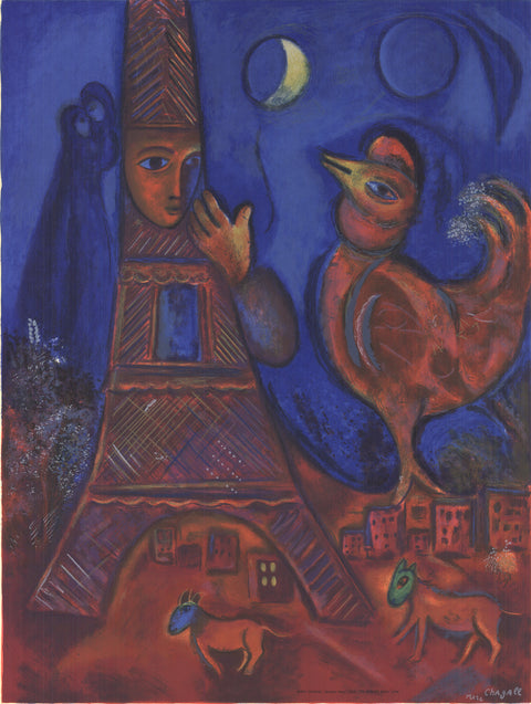 MARC CHAGALL Good Morning Paris, 1972