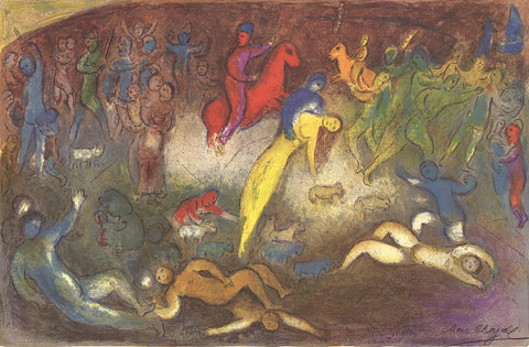 MARC CHAGALL Enlevement de Chloe (Abduction of Chloe), 1977