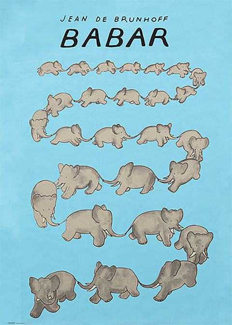 JEAN DE BRUNHOFF Babar The Blue Carousel Pack of 50, 2017