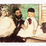 Edgar Degas Vicomte Lepic et ses Filles Notecard