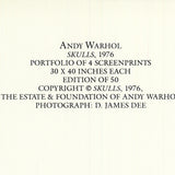 Andy Warhol Skulls Postcard