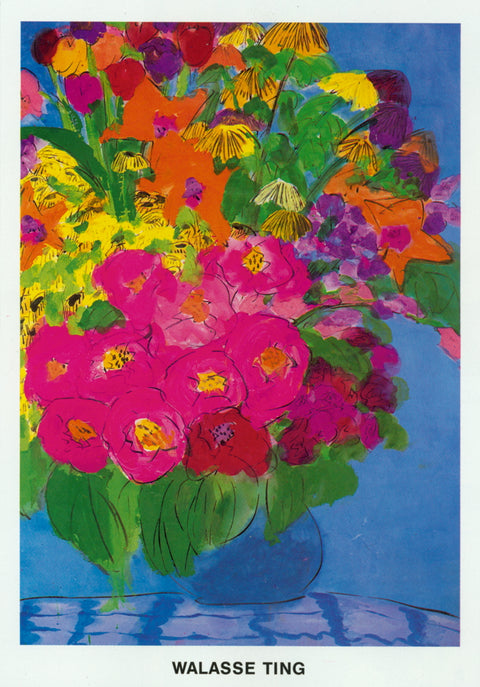 WALASSE TING The Colorful Bouquet of Flowers, 1989