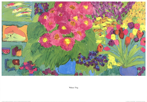 WALASSE TING Still-Life with Pink Cat, 1993