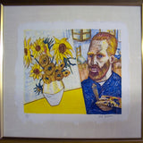 RED GROOMS van Gogh with Sunflowers, 1988 - Signed