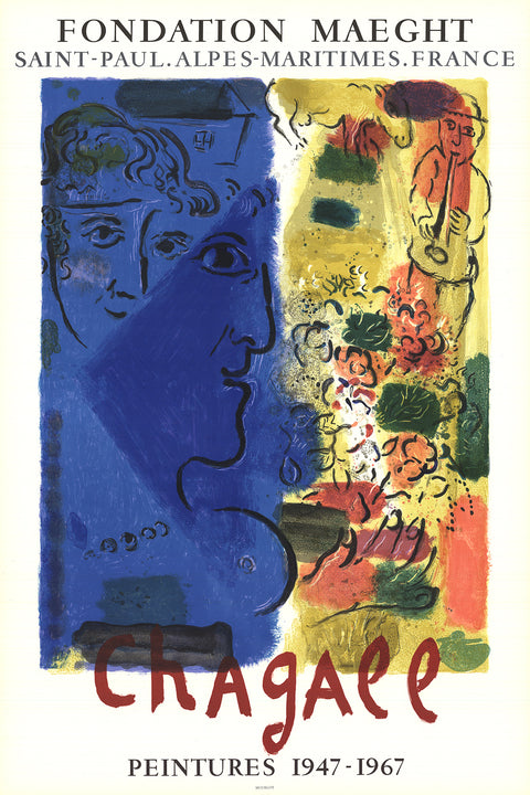 MARC CHAGALL Le Visage Bleu, 1967