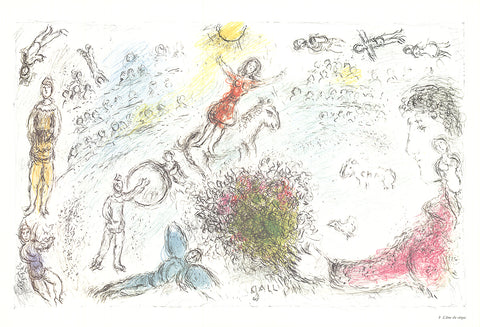 MARC CHAGALL L'ame du Cirque, 1981
