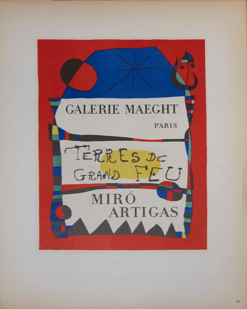 JOAN MIRO Terres de Grand Feu, 1959