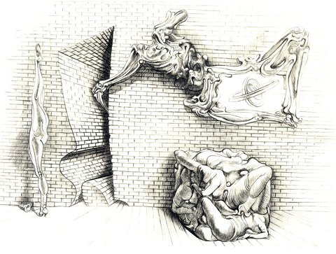 HANS BELLMER Soutterain Baroque #13, 1970