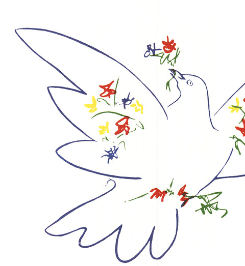PABLO PICASSO Dove with Flowers, 1998
