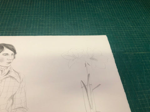 DAVID HOCKNEY Yves Marie with Flowers, 1974 - Signed