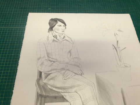 DAVID HOCKNEY Yves Marie with Flowers, 1974 - Signed