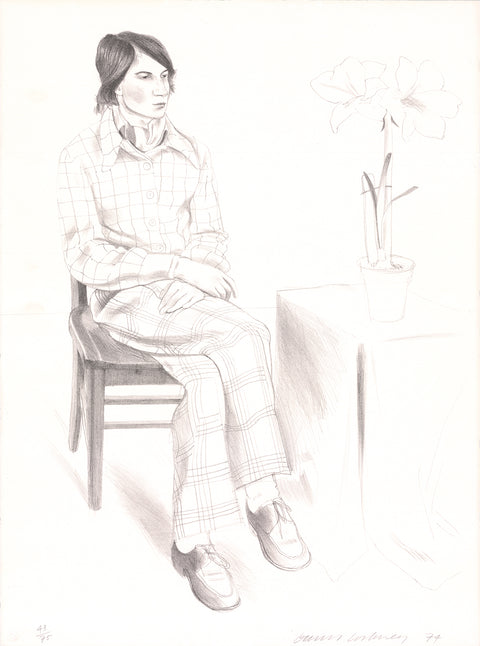 DAVID HOCKNEY Yves Marie with Flowers, 1974 - Signed