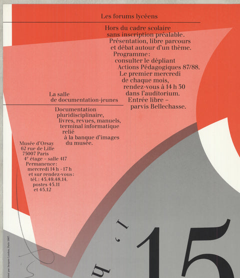 PHILIPPE APELOIG Musee d'Orsay, 1987 - Signed