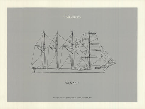 IAN HAMILTON FINLAY Homage to Mozart, 1970 - Signed