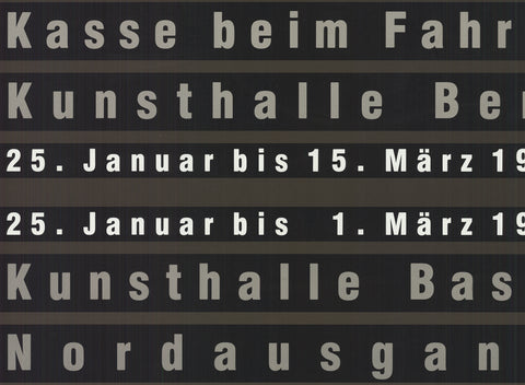 REINHARD MUCHA Kasse beim Fahrer, 1987