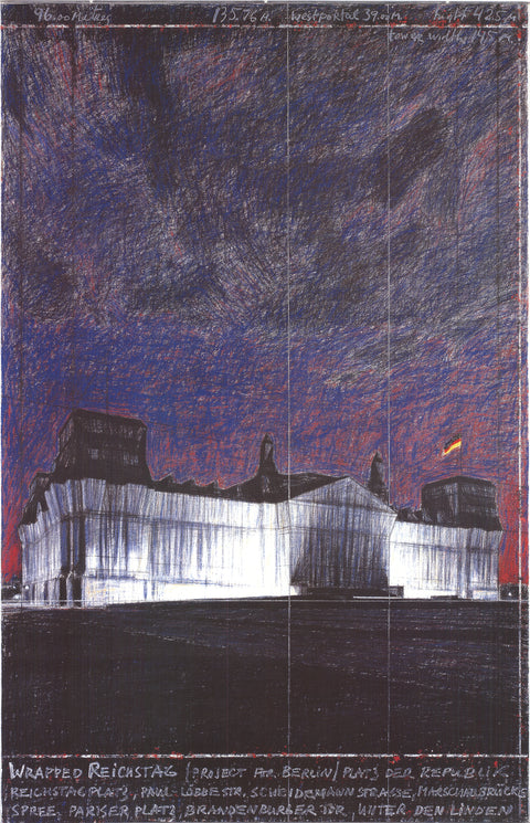 JAVACHEFF CHRISTO Wrapped Reichstag, Project for Berlin, 1993