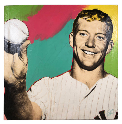 STEVE KAUFMAN Mickey Mantle, 1995 - Signed