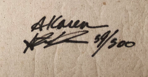 STEVE KAUFMAN Mickey Mantle, 1995 - Signed