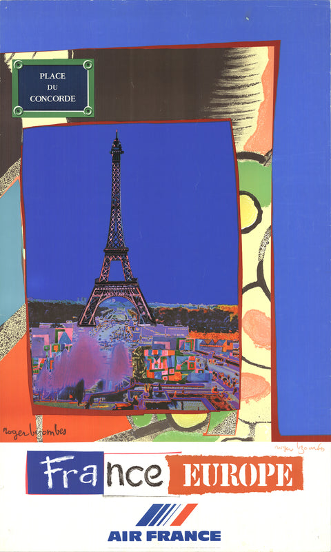 ROGER BEZOMBES Place du Concorde, France Europe, 1981 - Signed