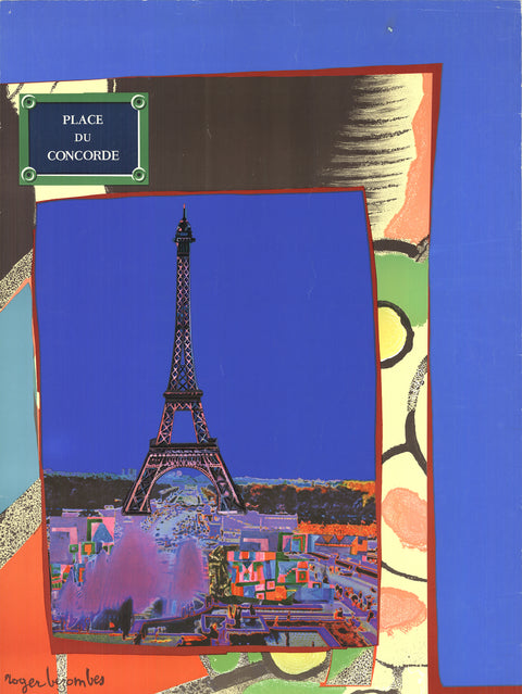 ROGER BEZOMBES Place du Concorde, France Europe, 1981 - Signed